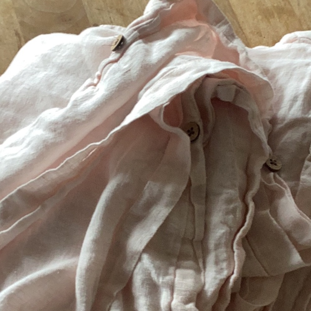 SOL ORGANICS 100% euro linen duvet cover and shams, blush rose colored